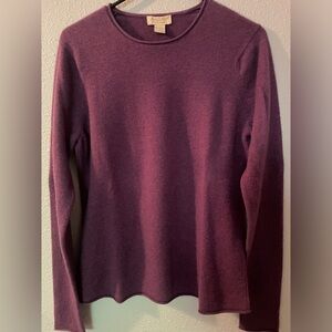 XL purple 100% cashmere sweater